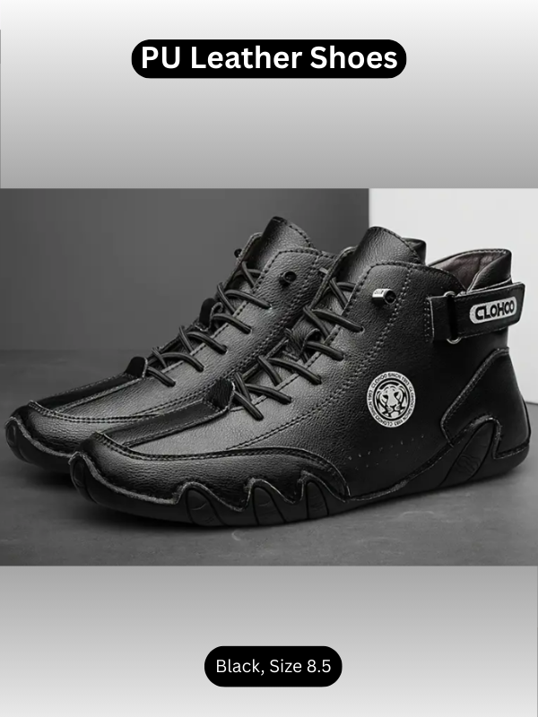 PU Leather Handcrafted Sneakers