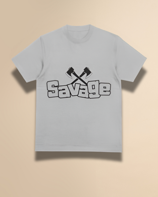 Savage Printed Tee | Grey